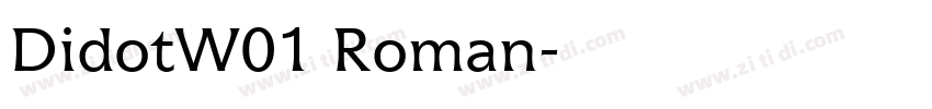 DidotW01 Roman字体转换